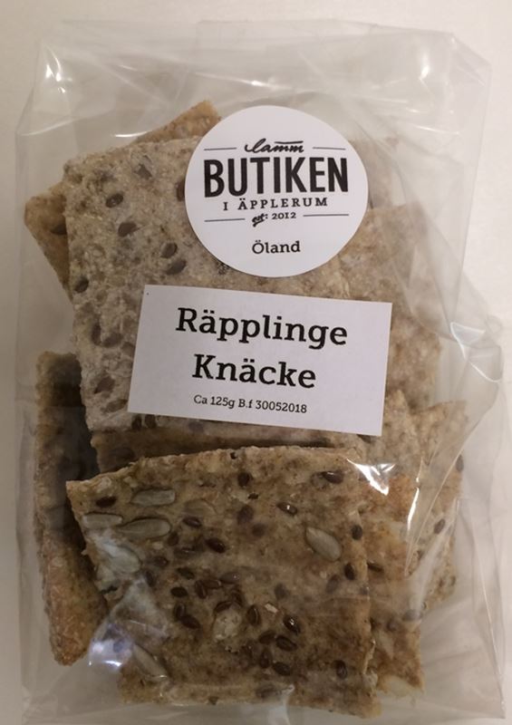Räpplinge Knäcke med solroskärnor och linfrö. ca 125g